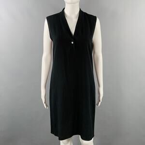 LANVIN Size 4 Black Acetate Blend Sheath Dress